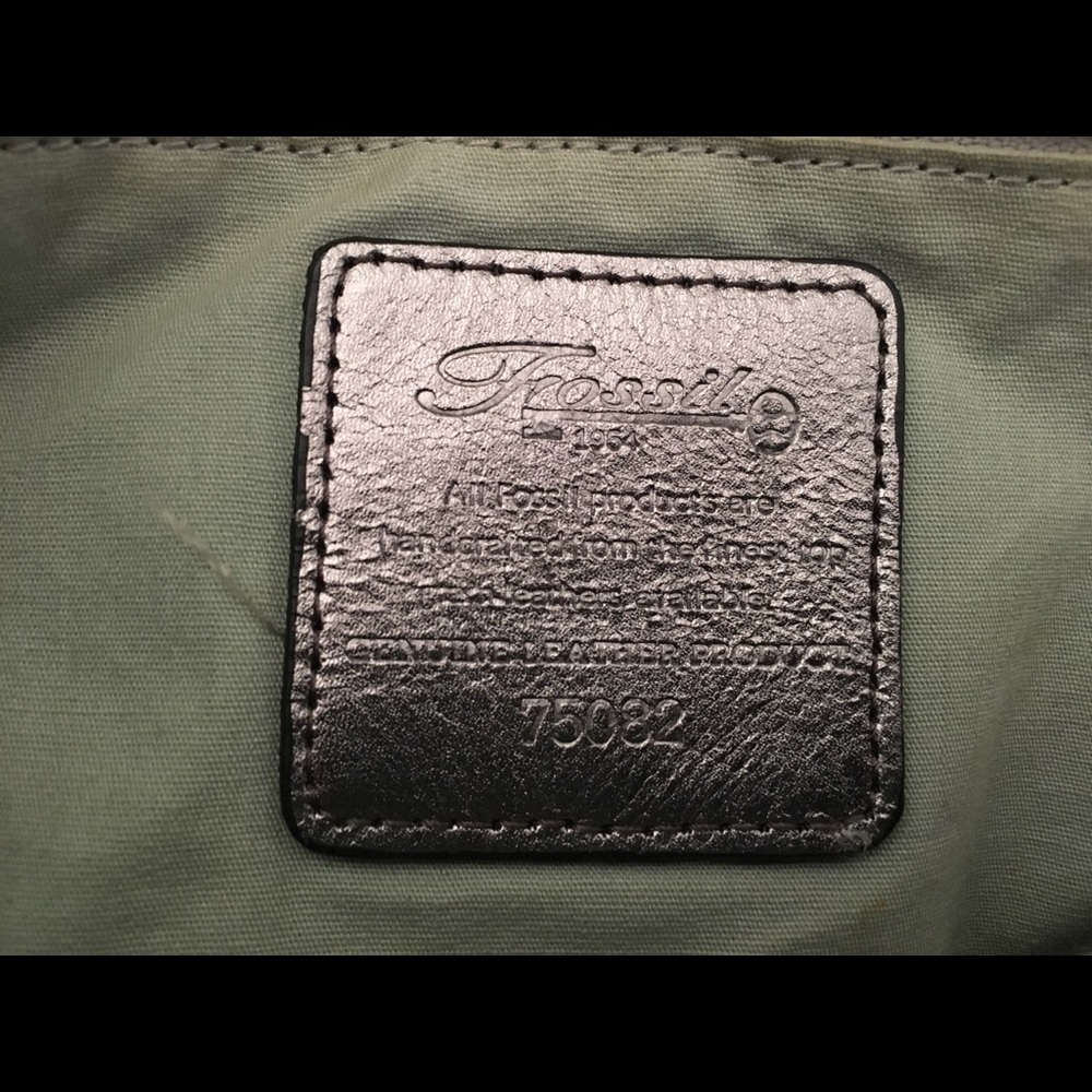 Metallic Silver Fossil Patchwork Bag - image 3